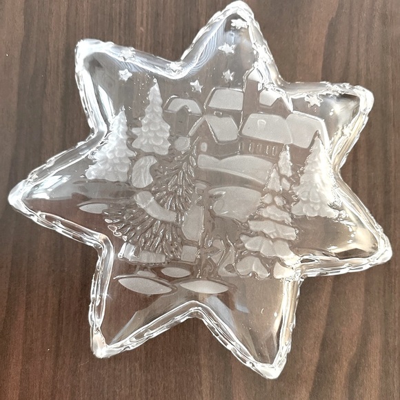 VNT MIKASA⭐️STAR Clear Glass Platter, Holiday Classic - Picture 4 of 5